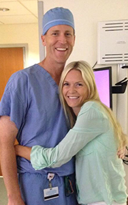 Sherry with her gynecologic oncologist, Dr. Matt McDonald