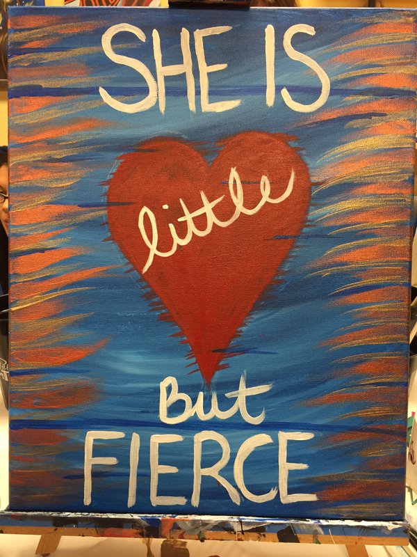 I painted this during a fundraiser at Painting With a Twist in April 2016. We raised more than $1,300!